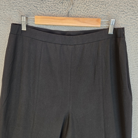 1. State Womens Trousers Sz 14 Black Tapered Front Slit Leg Side Zip Stretch - Picture 2 of 12